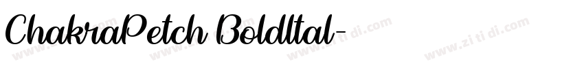 ChakraPetch Boldltal字体转换